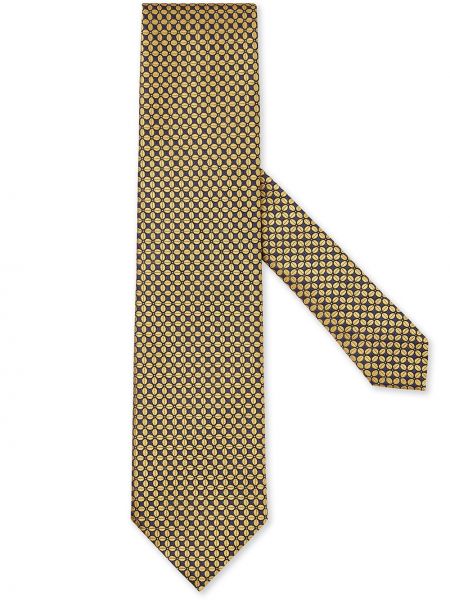 Corbata con bordado Ermenegildo Zegna amarillo