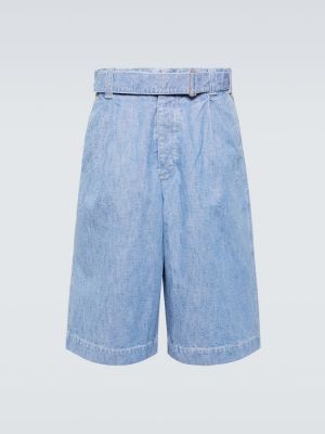 Pantaloni scurți cargo oversize plisate Kenzo albastru