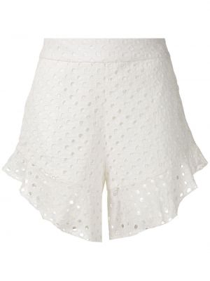 Shorts di jeans con stampa Olympiah bianco