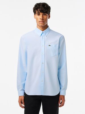 Camisa de algodón Lacoste azul