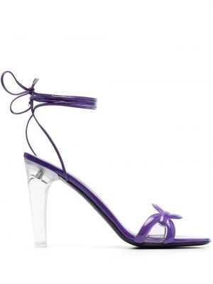 Sandale din piele Valentino Garavani violet