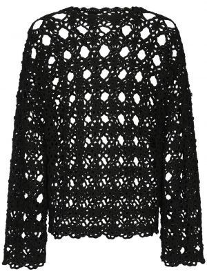 Памучен пуловер Dolce & Gabbana черно