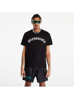 Tričko s krátkým rukávem PLEASURES Old E Logo T-Shirt  - Černá