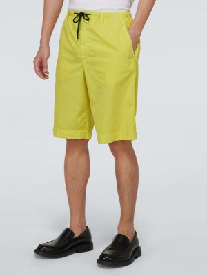 Shorts en coton Dries Van Noten jaune