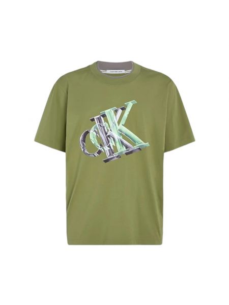 T-shirt aus baumwoll Calvin Klein grün