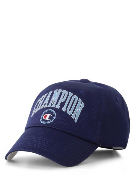 Niebieska czapka bawełniana Champion