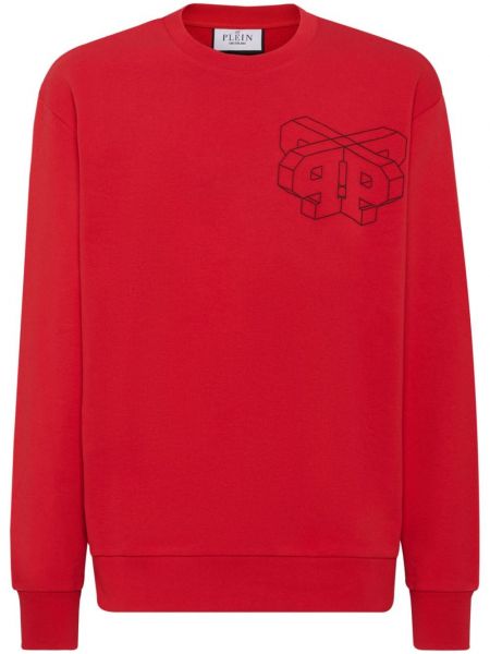 Bluza bawełniana Philipp Plein czerwona