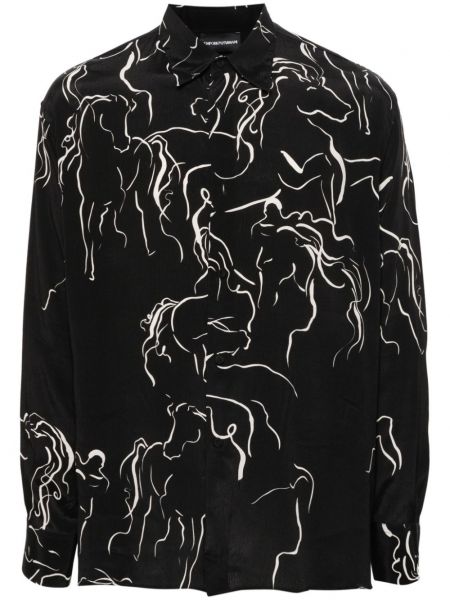 Košeľa s potlačou s abstraktným vzorom Emporio Armani