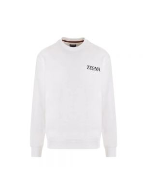 Jersey sweatshirt aus baumwoll Ermenegildo Zegna weiß