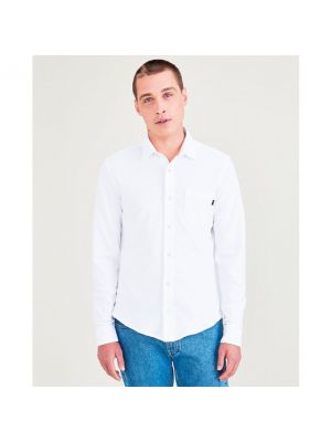 Camisa slim fit de punto manga larga Dockers blanco