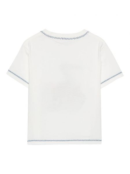 Siuvinėtas marškinėliai Bode balta