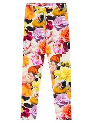 Floral bomull leggings for jenter Molo