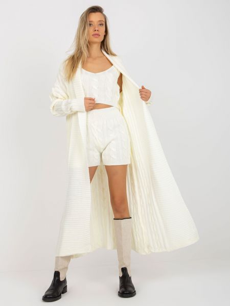 Плетени шорти Fashionhunters бяло