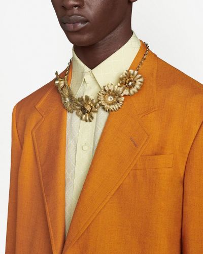 Collar de flores Gucci dorado