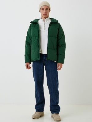Утепленная джинсовая куртка Gloria Jeans зеленая