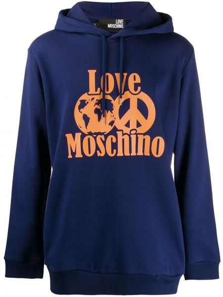 Sudadera con capucha Love Moschino azul