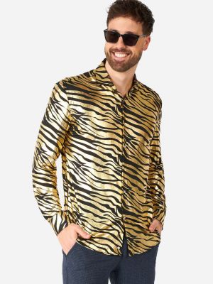 Тигровая рубашка Opposuits золотая
