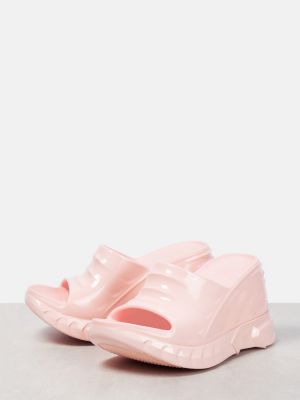 Sandale cu pană Givenchy roz