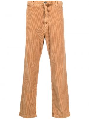 Proste spodnie sztruksowe bawełniane Barena brązowe