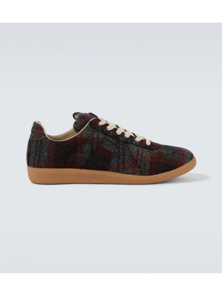 Ekoseli sneaker Maison Margiela bordo