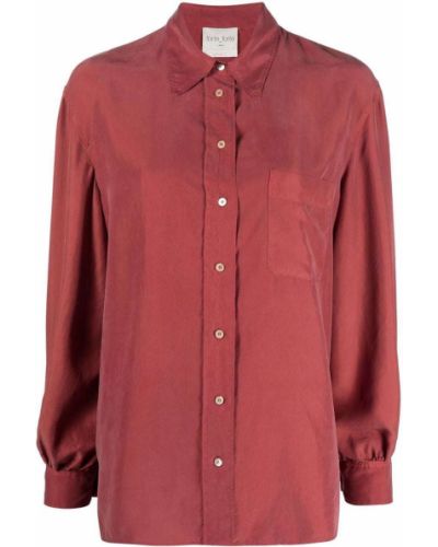 Camisa con bolsillos Forte Forte rojo