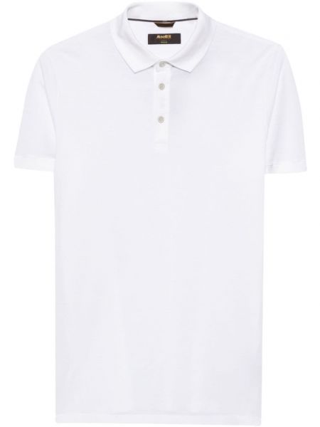 Прозрачна поло тениска Moorer бяло