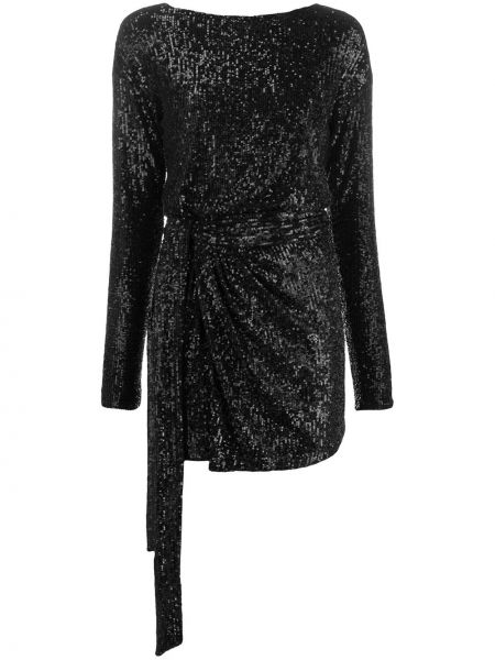 Vestido de cóctel con lentejuelas Saint Laurent negro