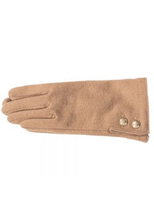 Rękawiczki na guziki Ralph Lauren beżowe