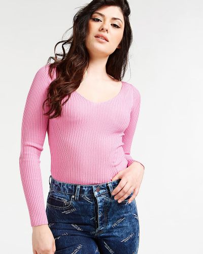 Пуловер Guess рожевий