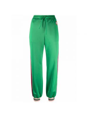 Zielone spodnie sportowe Gucci