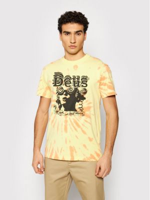 Batikované tričko Deus Ex Machina žluté