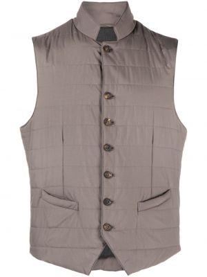 Prošívaná vesta s knoflíky Corneliani šedá
