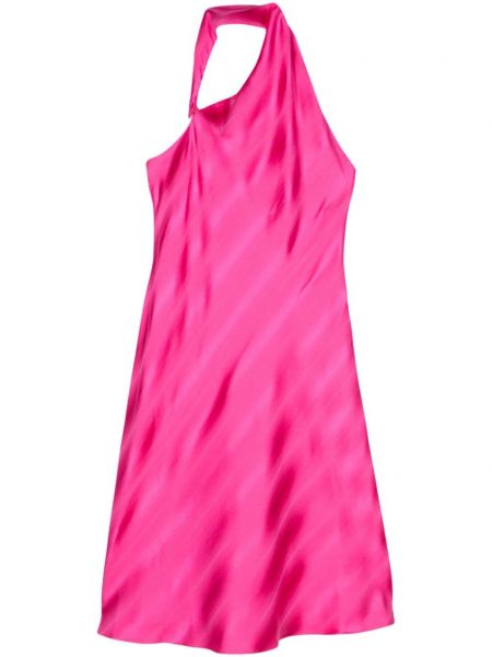 Satenska lepršava haljina Emporio Armani ružičasta