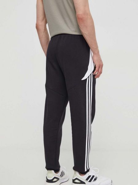 Sportovní kalhoty s aplikacemi Adidas Performance černé
