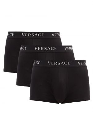 Хлопковые трусы Versace черные