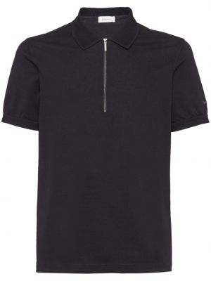 Medvilninis siuvinėtas polo marškinėliai Ferragamo juoda