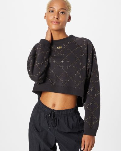 Пуловер с качулка Nike черно