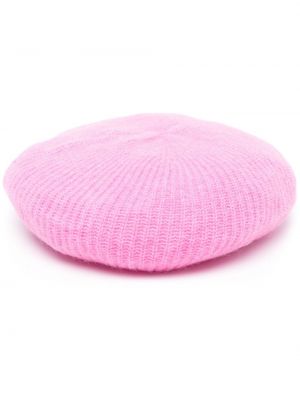 Meriinovillast alpakavillast villased müts Ganni roosa