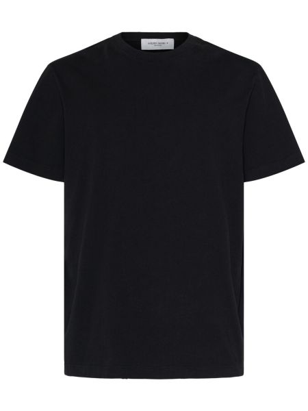 Camiseta de algodón de tela jersey Golden Goose negro