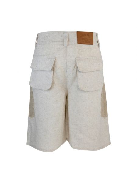 Pantalones cortos con bordado oversized Untitled Artworks beige