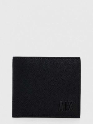 Kožená peněženka Armani Exchange černá