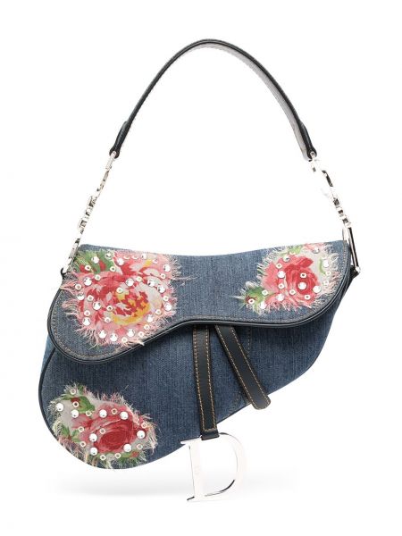 Bolsa con bordado de flores Christian Dior