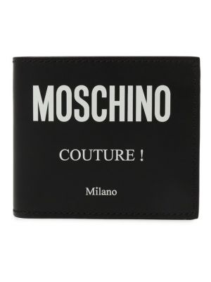 Кожаный кошелек Moschino черный