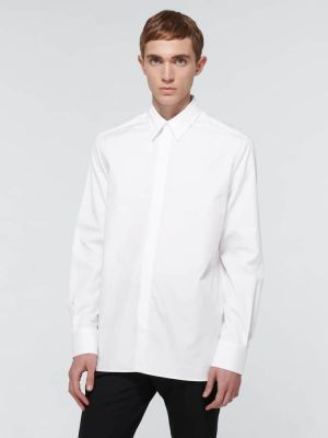 Kokvilnas krekls ar garām piedurknēm Givenchy balts