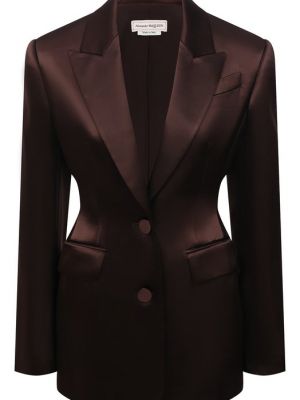 Пиджак из вискозы Alexander Mcqueen коричневый