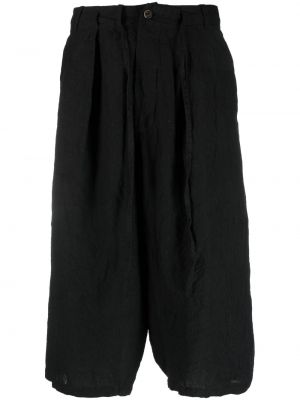 Lanene bermuda kratke hlače Forme D'expression črna
