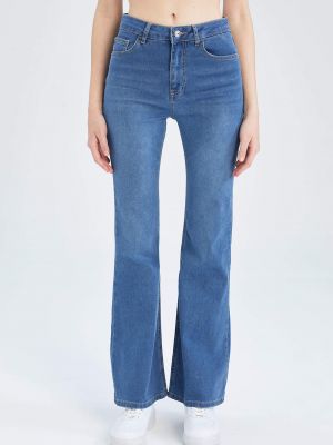 Jeansy z wysoką talią Defacto niebieskie