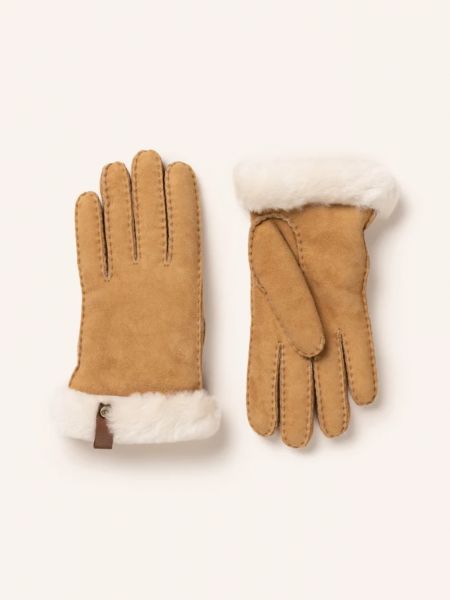 Кожаные перчатки Ugg коричневый