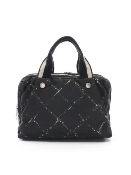 Retro nylon tasche mit taschen Chanel Vintage schwarz