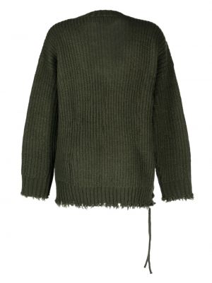 Apgrūtināti džemperis ar v veida izgriezumu Izzue zaļš